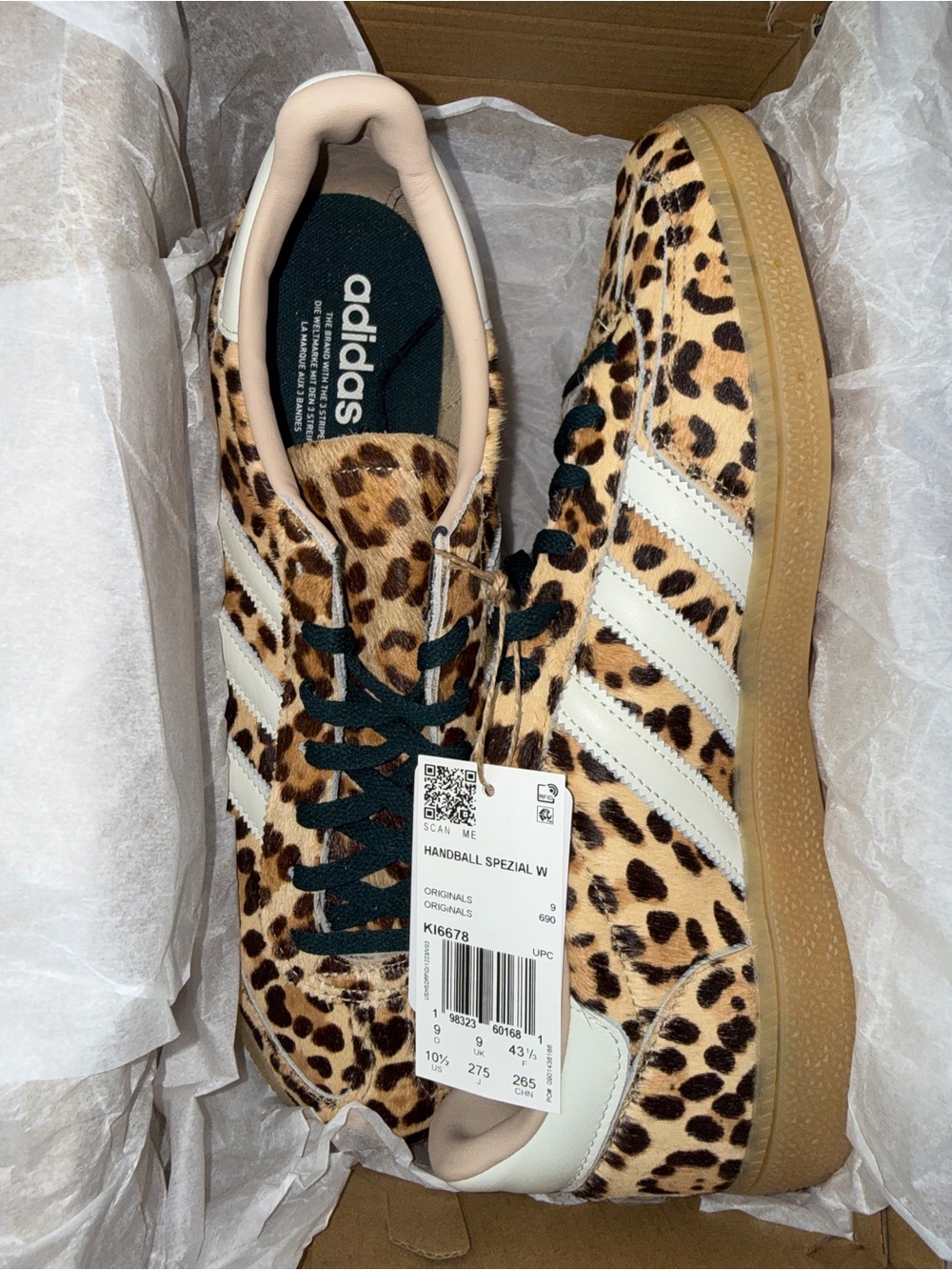 Adidas Handball Spezial W Leopard Sneakers Wmns 10.5/Mens 9 KI6678 - Picture 9 of 16